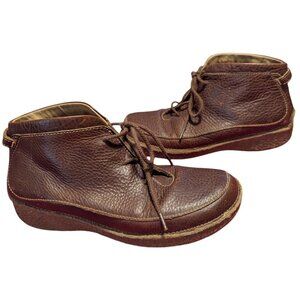 Duluth Andina Leather Chukka Ankle Boots Women's 11 Crepe Sole Brown Rubber Sole